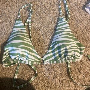 Zebra print bikini top